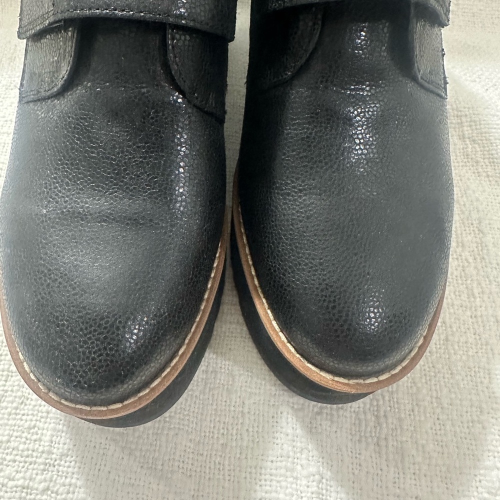 Eileen Fisher Black Leather Platform Loafers – Size 10 - Picture 4 of 10